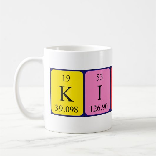 Kitti nom de table périodique mug (Gauche)