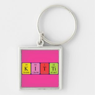 Kitti periodieke lijstnaamidentificatie sleutelhanger