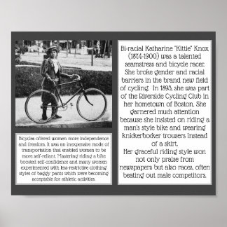 Kittie Knox Bi-raciale fietser fieminist Poster