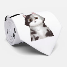 Kitties et pattes noires cravate
