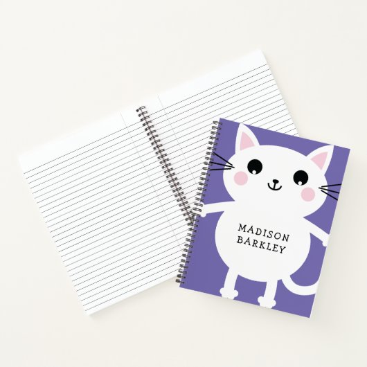 Kittige Kat Cute Notitieboek (Binnen)