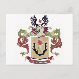 Kittinger Family Coat of Arms (familiekust) Briefkaart