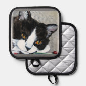 Kitty and ladybuts Oven Mitts & Pot Holders Pannenlap (Voorkant / Achterkant)