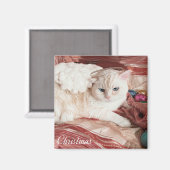 Kitty Angel for Christmas Magneet (Voorkant / Achterkant)