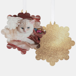 Kitty Angel for Christmas Ornament Kaart