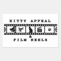 Kitty Appeal & Film Reels Witte Sticker