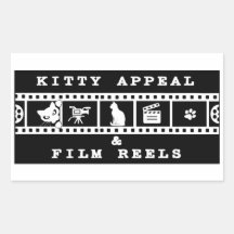 Kitty Appeal & Film Reels Zwarte Sticker