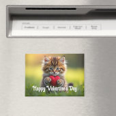 Kitty avec coeur Saint-Valentin Magnet (In Situ (Lave-vaisselle))