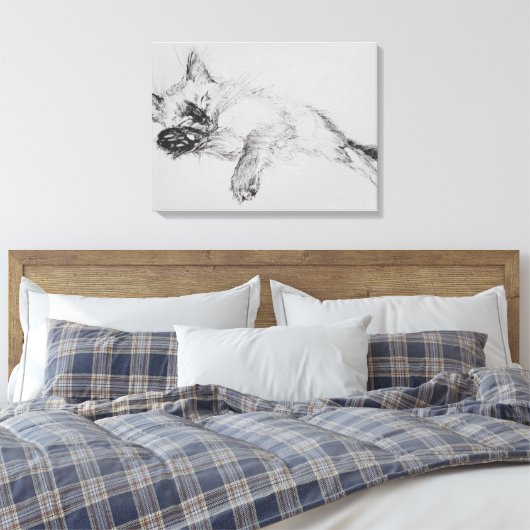 Kitty 'Baby' Canvas Afdruk (Insitu (Slaapkamer))