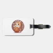 kitty basketbal bagagelabel (Achterkant horizontaal)