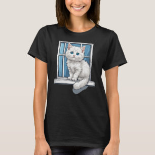 Kitty Bij Het Raam T-shirt