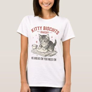 Kitty Biscuits Bakkerij Grappige Kat Bakken Pun T-shirt
