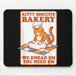 Kitty biscuits bakkerij grappige kat kneedt deeg m muismat