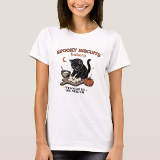 Kitty Biscuits Halloween T-shirt | Zwarte Kat Pomp