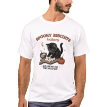 Kitty Biscuits Halloween T-shirt | Zwarte Kat Pomp