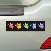 Kitty Bounce Regenboog Sticker (Op auto)