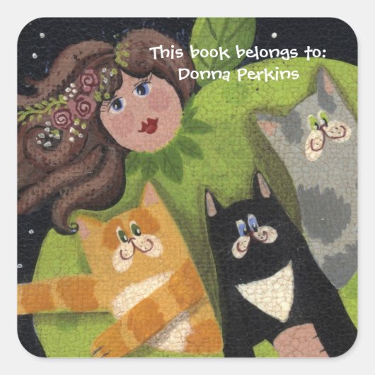 Kitty Cat Angel Sticker (Voorkant)