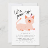 Kitty Cat Birthday Kaart (Voorkant)