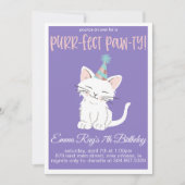 Kitty Cat Birthday Party Invitation (Devant)