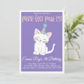 Kitty Cat Birthday Party Invitation (Debout devant)
