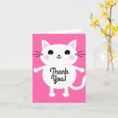 Kitty Cat Birthday Party Kinder Kaart (Gele Bloem)