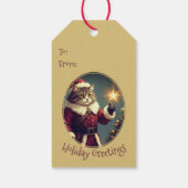  Kitty Cat Christmas Cadeaulabel (Achterkant)
