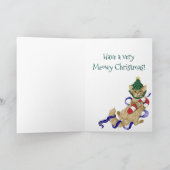 Kitty Cat Christmas Kaart (Binnen)