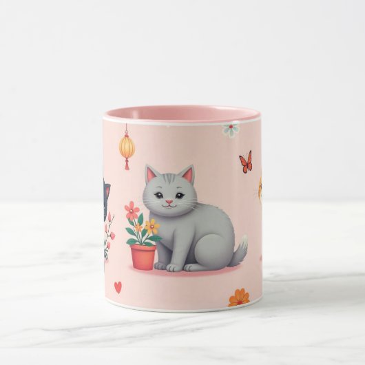Kitty Cat Coffee Mok (Midden)