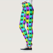 Kitty Cat Colorful Block Leggings (Links)