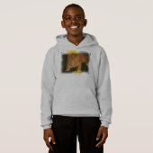 Kitty "CAT COOL" Enfants Sweatshirt à capuchon (Devant entier)