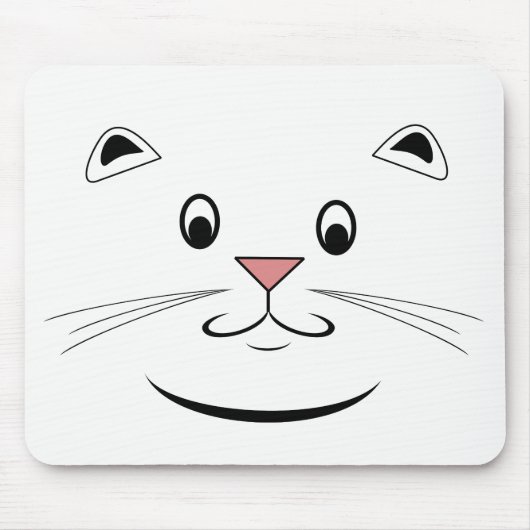 Kitty Cat Face Muismat (Voorkant)