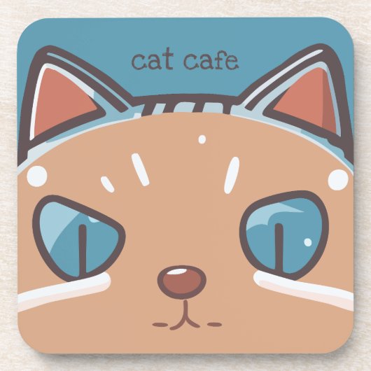 Kitty Cat Faced Bier Onderzetter (Voorkant)