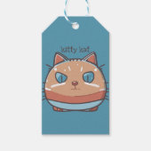 Kitty Cat Faced Cadeaulabel (Voorkant)