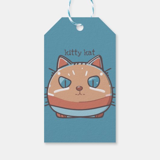 Kitty Cat Faced Cadeaulabel (Achterkant)