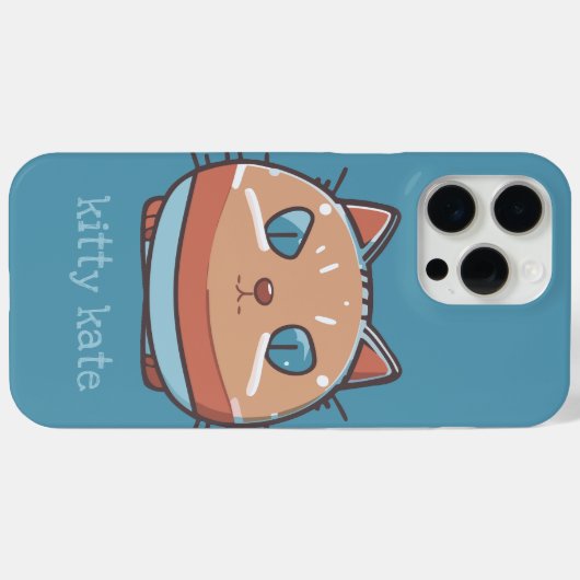 Kitty Cat Faced Case-Mate iPhone Case (Achterkant (horizontaal))