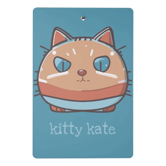 Kitty Cat Faced Mini Klembord (Achterkant)