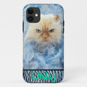 Kitty Cat Feathers iPhone 11 Hoesje