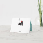 Kitty cat Firetruck Verjaardagsfeest Bedankt Opmer (Achterkant)