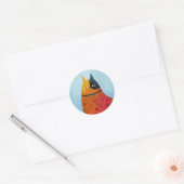 Kitty Cat Folk Art Sticker (Envelop)
