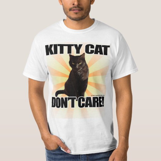 Kitty Cat geeft geen grappig dier T-shirt (Voorkant)