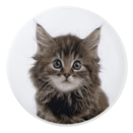 KITTY CAT KERAMISCHE KNOP (Voorkant)