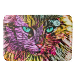 Kitty Cat Kitten Artsy Design Badmat