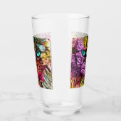 Kitty Cat Kitten Artsy Design Glas (Rechts)