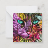 Kitty Cat Kitten Artsy Design Notitiekaartje (Voorkant)