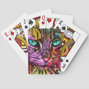 Kitty Cat Kitten Artsy Design Pokerkaarten