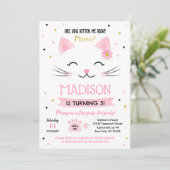 Kitty Cat Kitten Invitations pour l'anniversaire d (Debout devant)