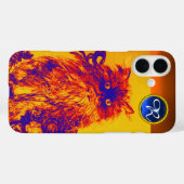 KITTY CAT, KITTEN YELLOW BLUE ROZEN Gem Monogram Case-Mate iPhone Case (Achterkant (horizontaal))