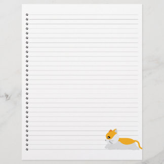 Kitty Cat Lined Letterhead