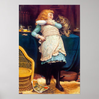 Kitty Cat Love -  schilderen - van Barber Poster