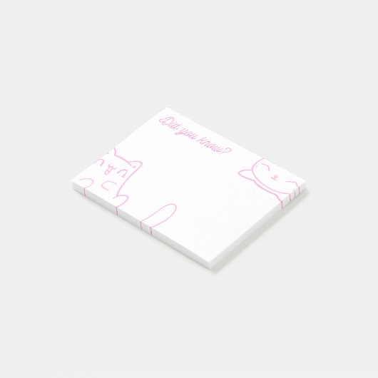 Kitty Cat Lunch Box Note Pad - Post-it Notes (Schuin)